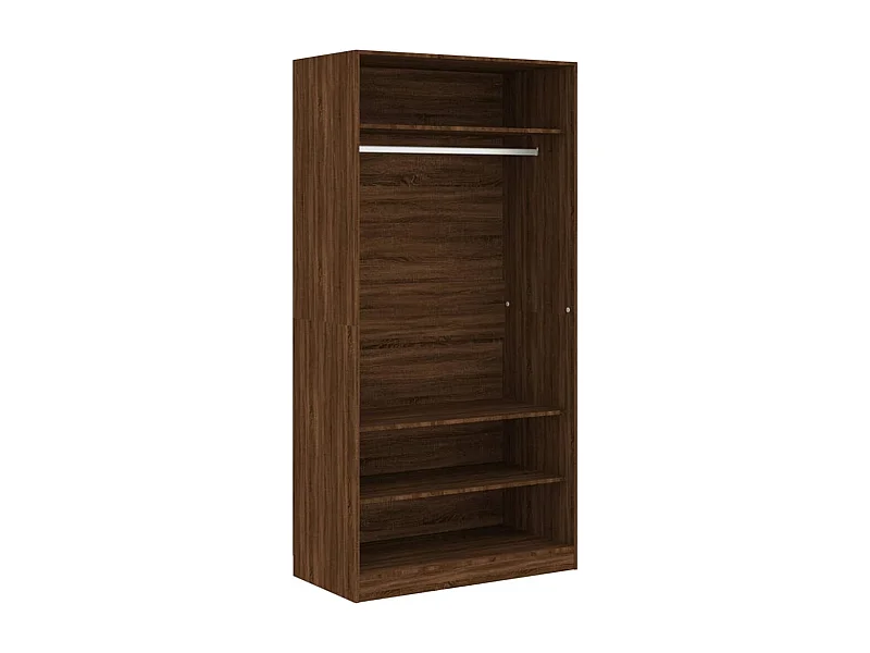 Armoire dressing 1 penderie 3 étagères 100cm - Collection Klozer-Noyer