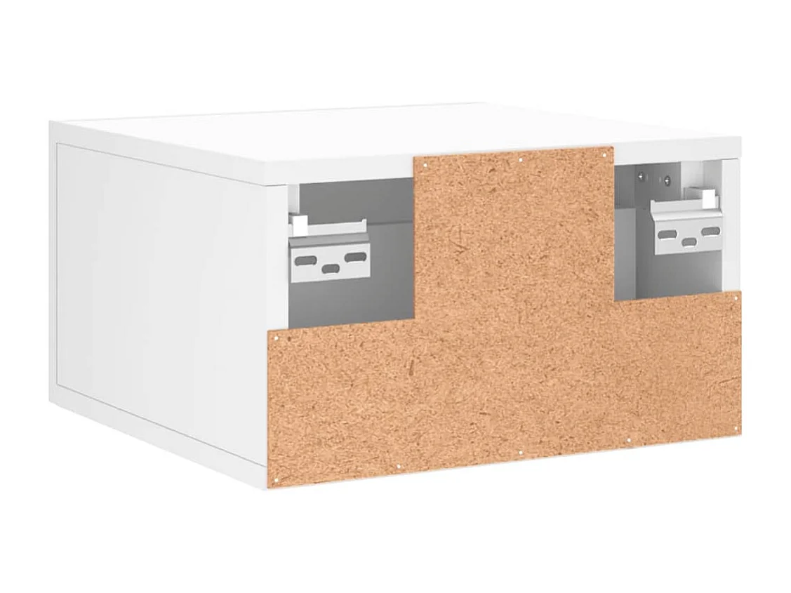 Table de chevet murale blanc 35x35x20