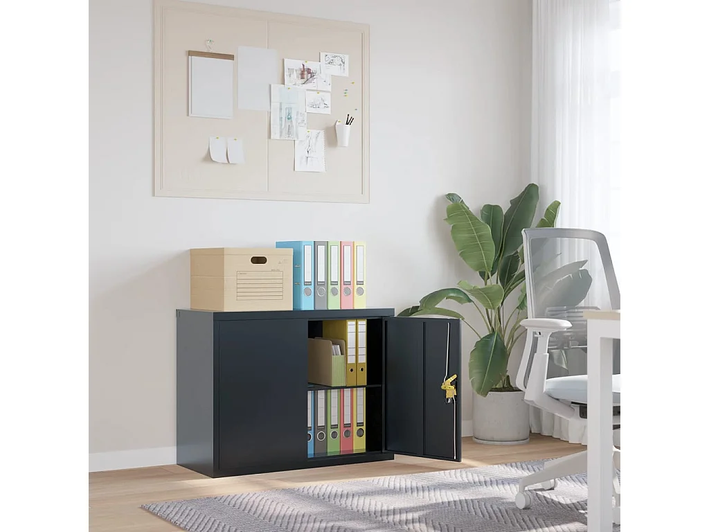 Classeur anthracite 90x40x70 acier