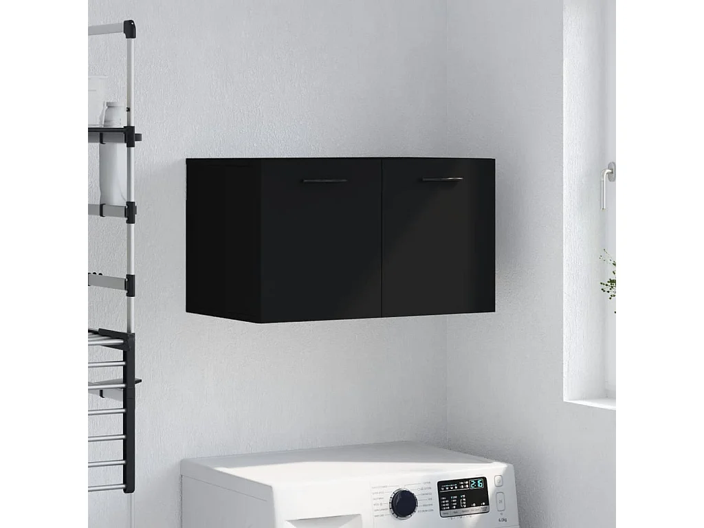 Armoire murale Noir 60x36,5x35 Bois d'ingénierie