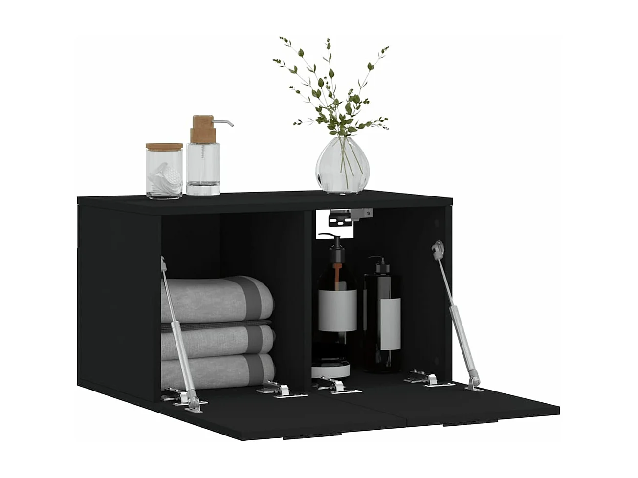 Armoire murale Noir 60x36,5x35 Bois d'ingénierie