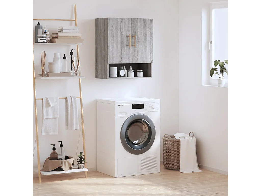 Armoire murale sonoma gris 60x31x70 bois d'ingénierie