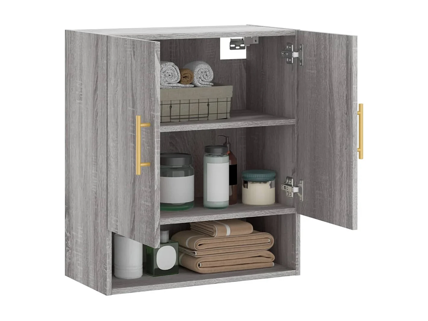 Armoire murale sonoma gris 60x31x70 bois d'ingénierie
