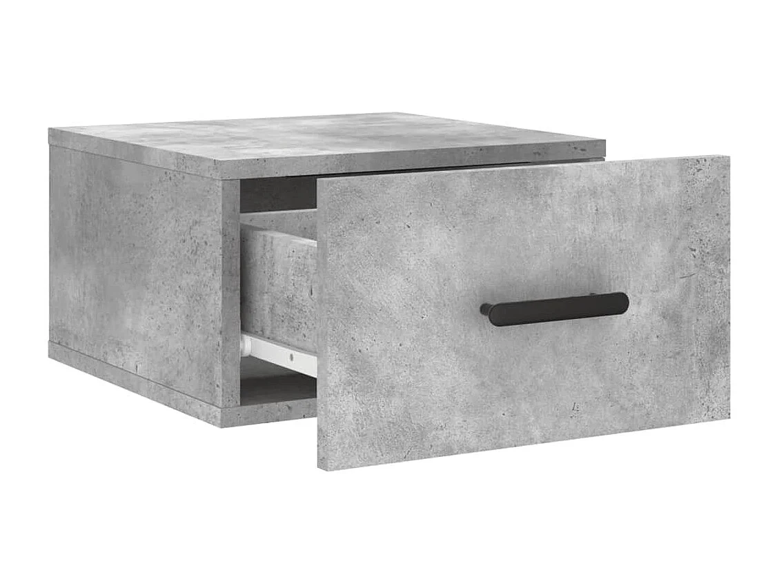 Tables de chevet murales 2 pcs gris béton 35x35x20