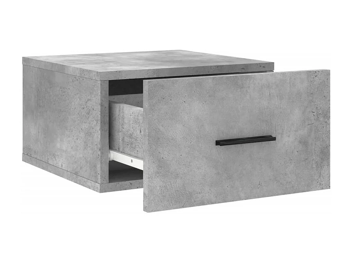 Tables de chevet murales 2 pcs gris béton 35x35x20