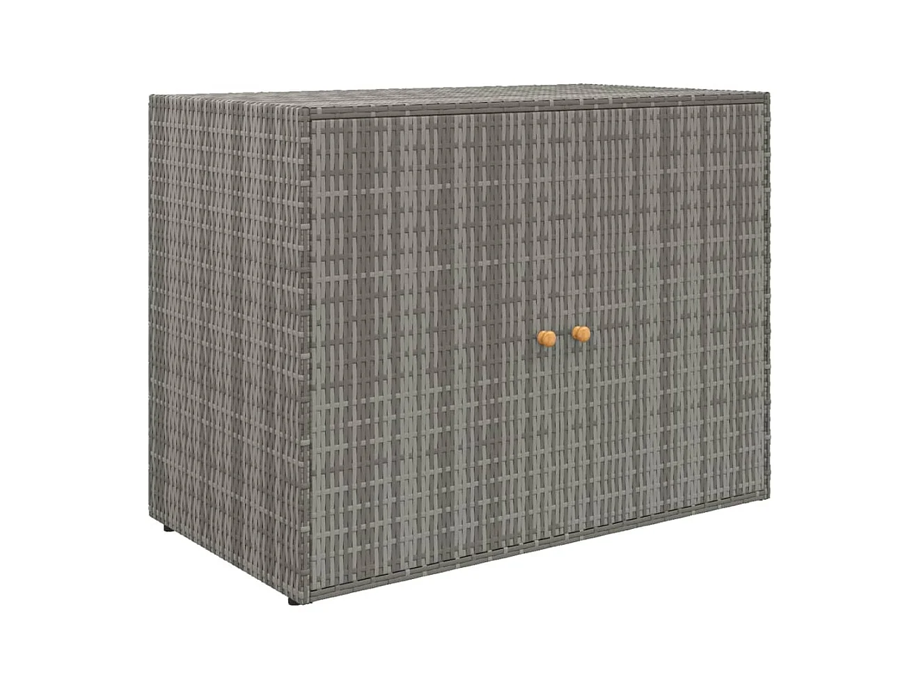 Armoire de rangement jardin Gris 100x55,5x80 Résine tressée
