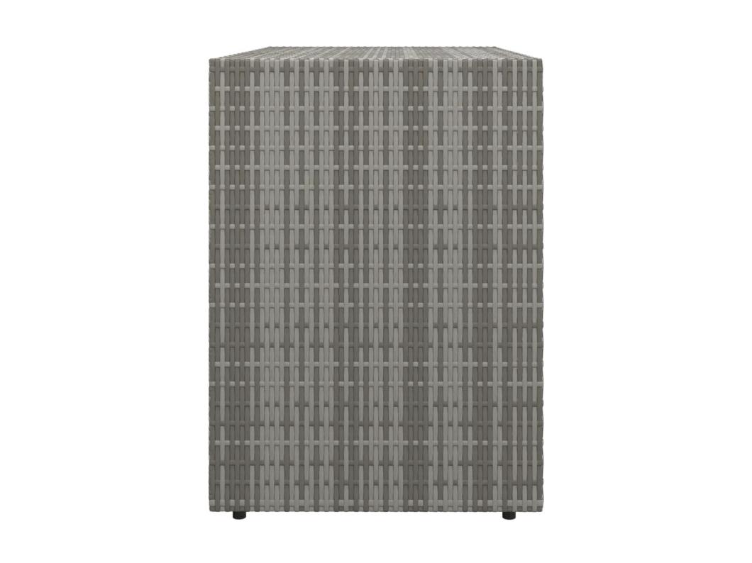 Tuinkast 100x55,5x80 cm poly rattan grijs
