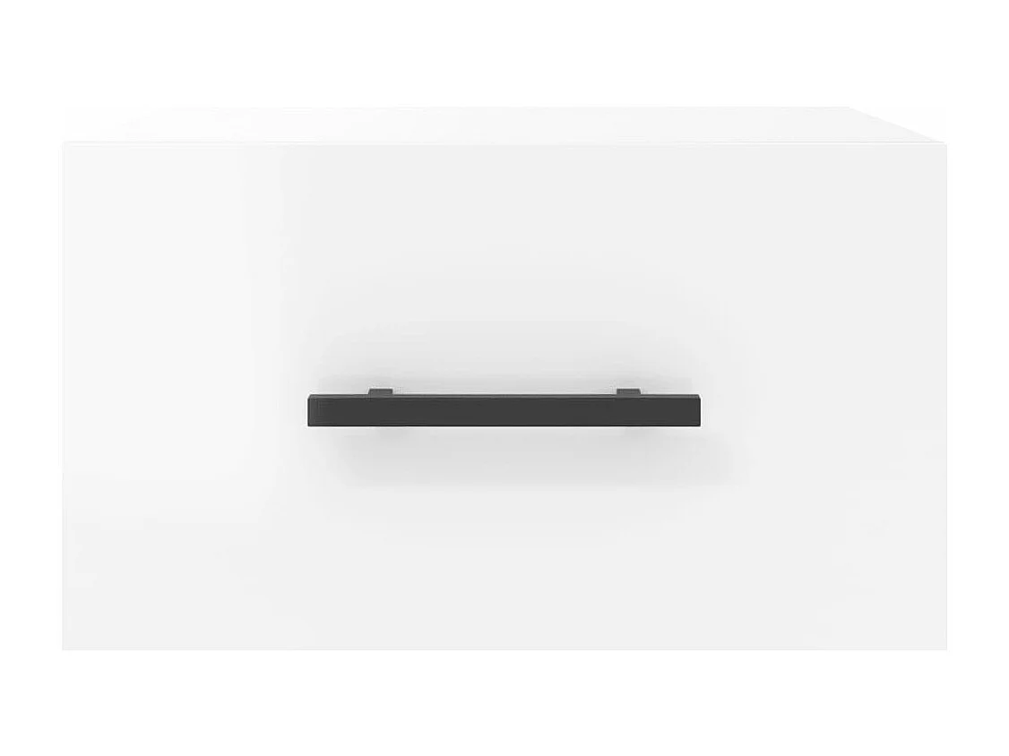 Tables de chevet murales 2 pcs blanc brillant 35x35x20