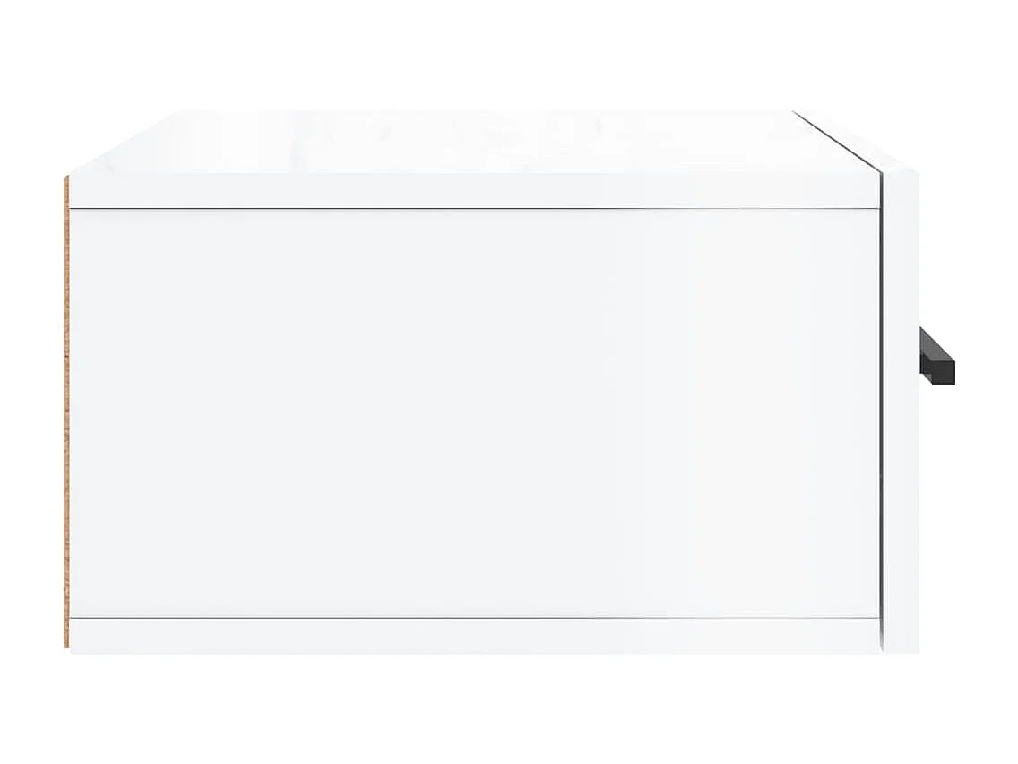 Tables de chevet murales 2 pcs blanc brillant 35x35x20