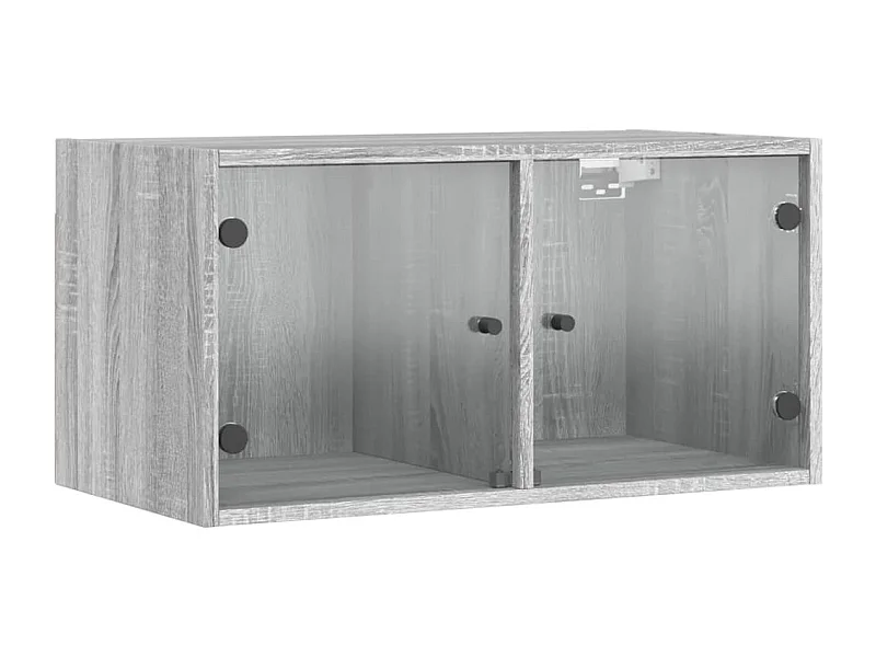 Armoire murale avec portes en verre sonoma gris 68,5x37x35