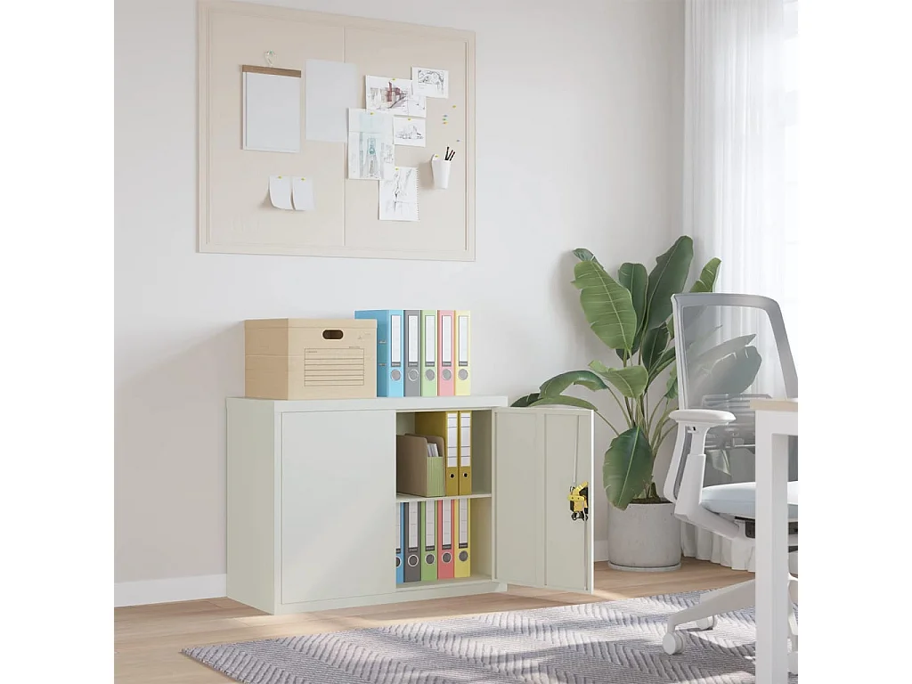 Classeur gris clair 90x40x70 acier