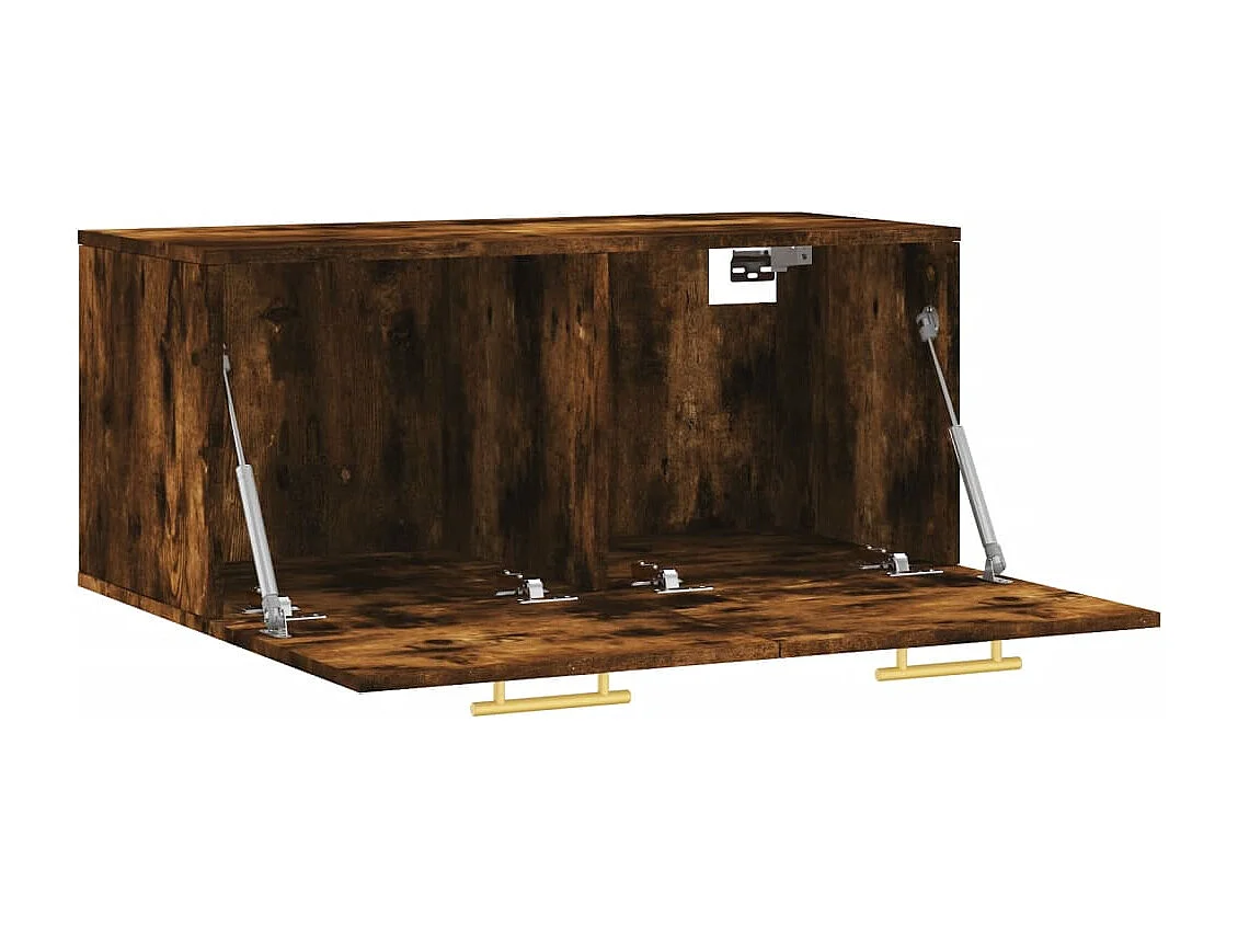 Armoire murale chêne fumé 80x36,5x35 bois d'ingénierie