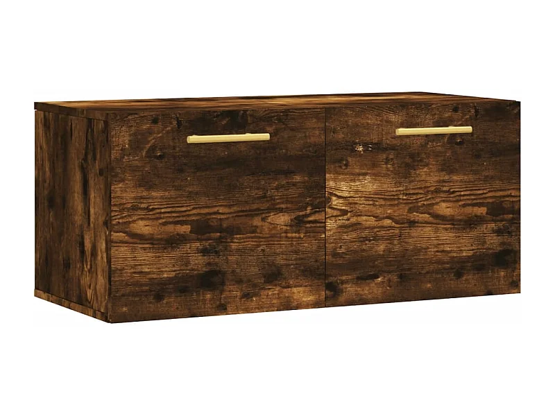 Armoire murale chêne fumé 80x36,5x35 bois d'ingénierie