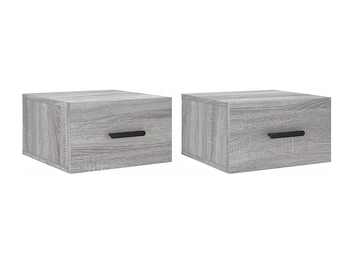 Tables de chevet murales 2 pcs sonoma gris 35x35x20