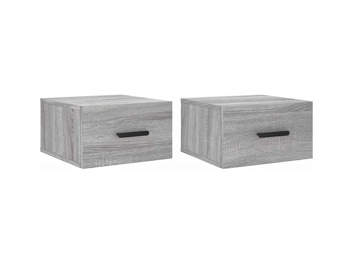 Tables de chevet murales 2 pcs sonoma gris 35x35x20