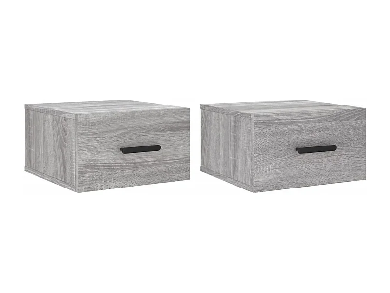 Tables de chevet murales 2 pcs sonoma gris 35x35x20