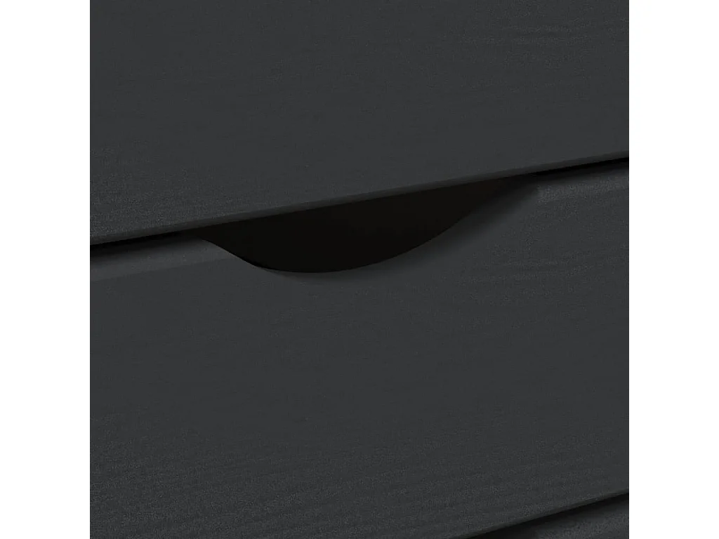 Armoire roulante avec tiroirs MOSS gris bois de pin solide