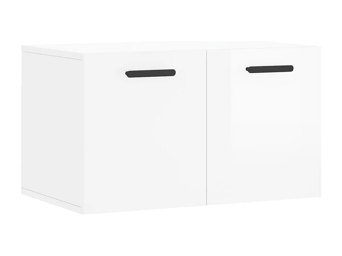 Armoire murale Blanc brillant 60x36,5x35 Bois d'ingénierie