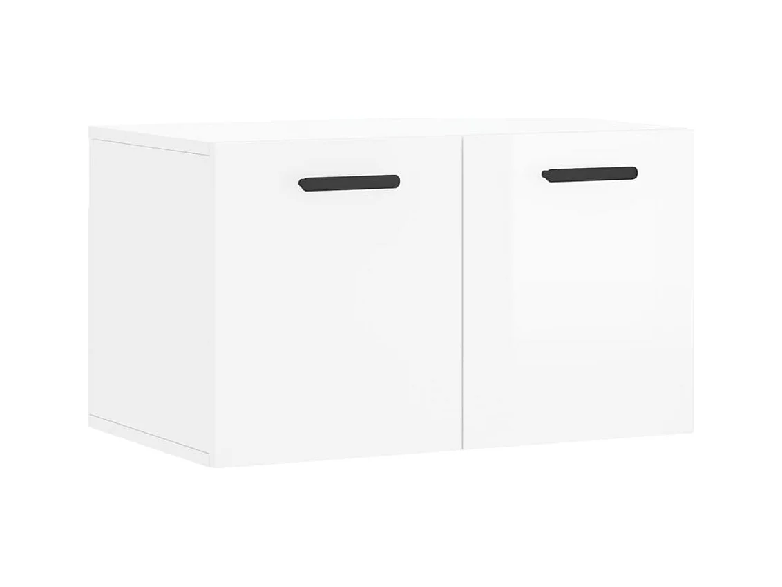 Armoire murale Blanc brillant 60x36,5x35 Bois d'ingénierie