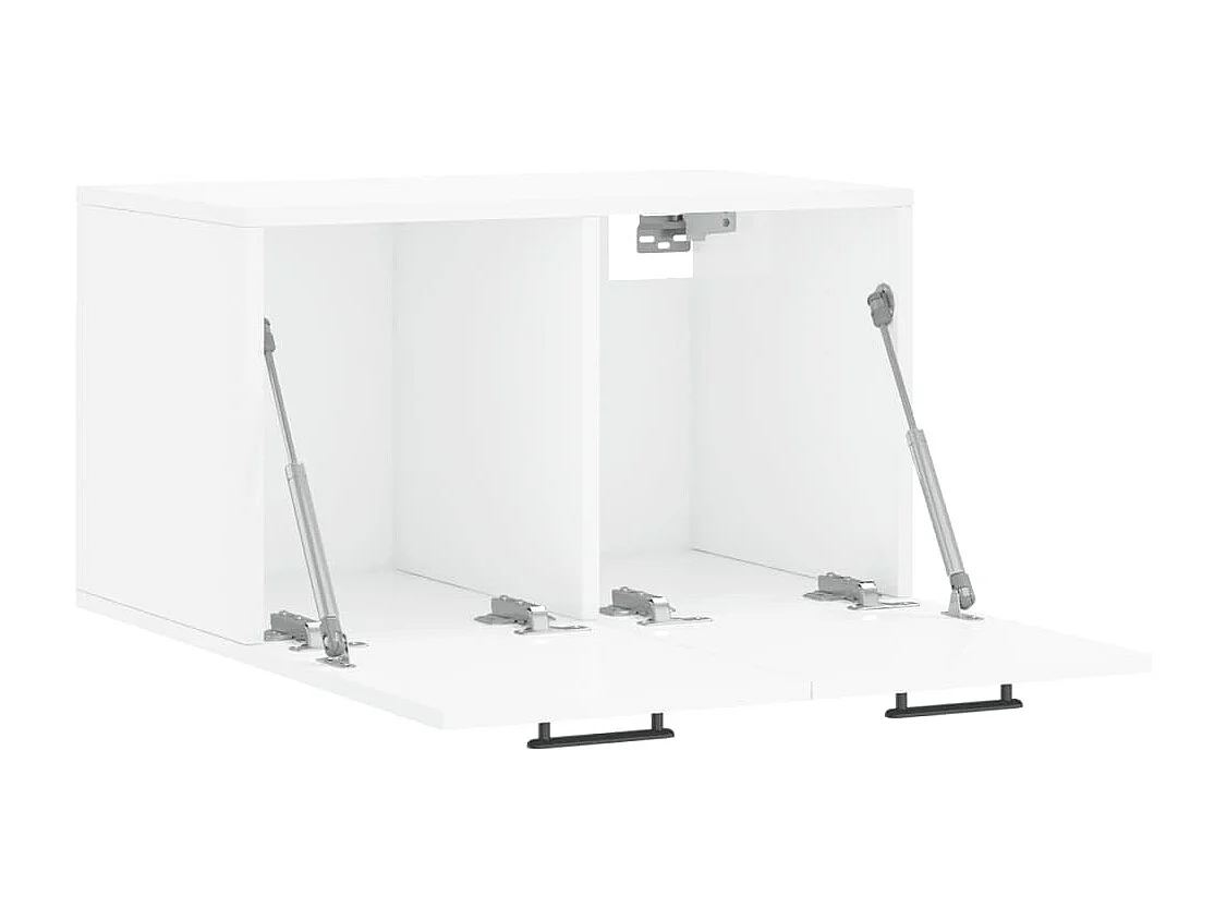 Armoire murale Blanc brillant 60x36,5x35 Bois d'ingénierie