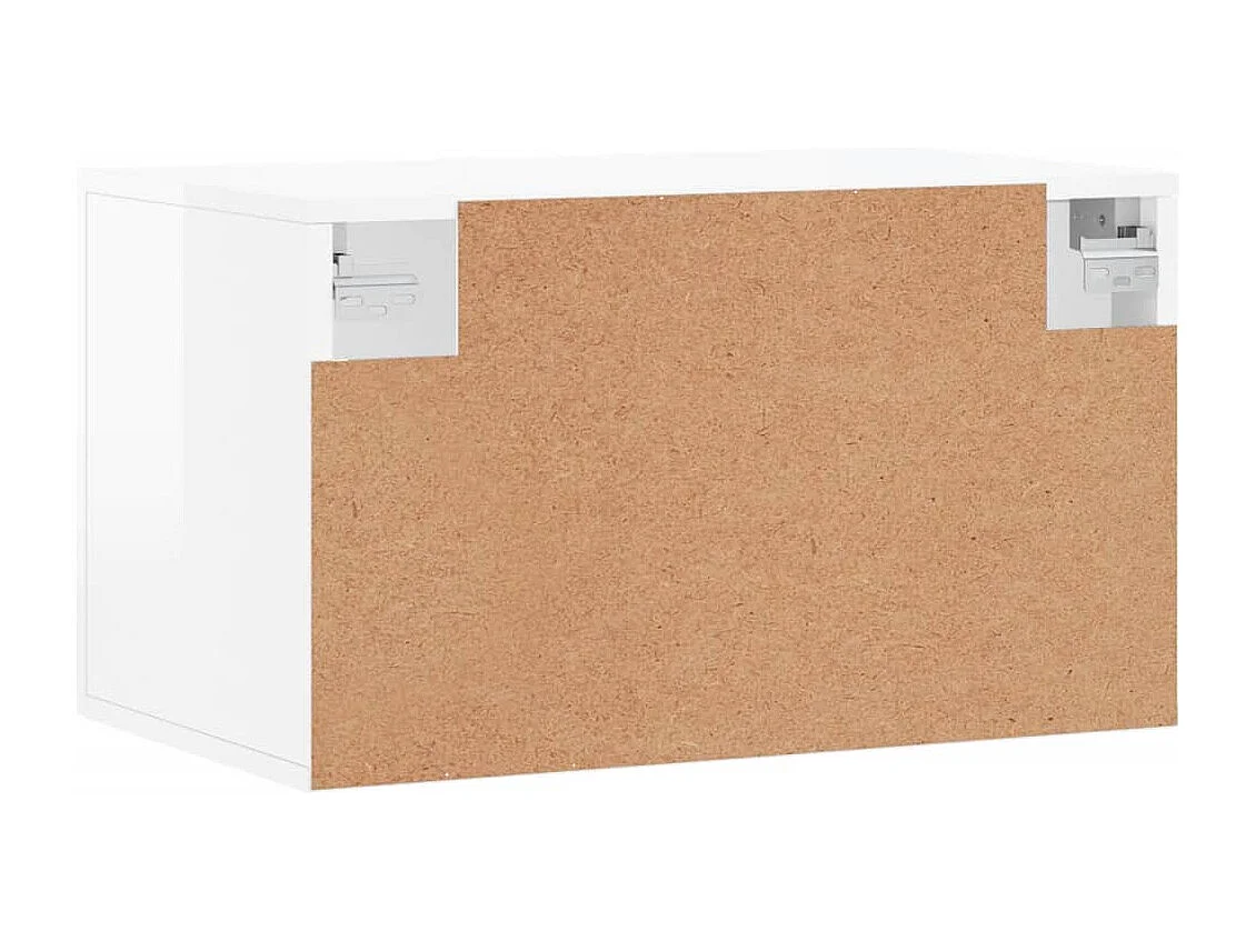 Armoire murale Blanc brillant 60x36,5x35 Bois d'ingénierie