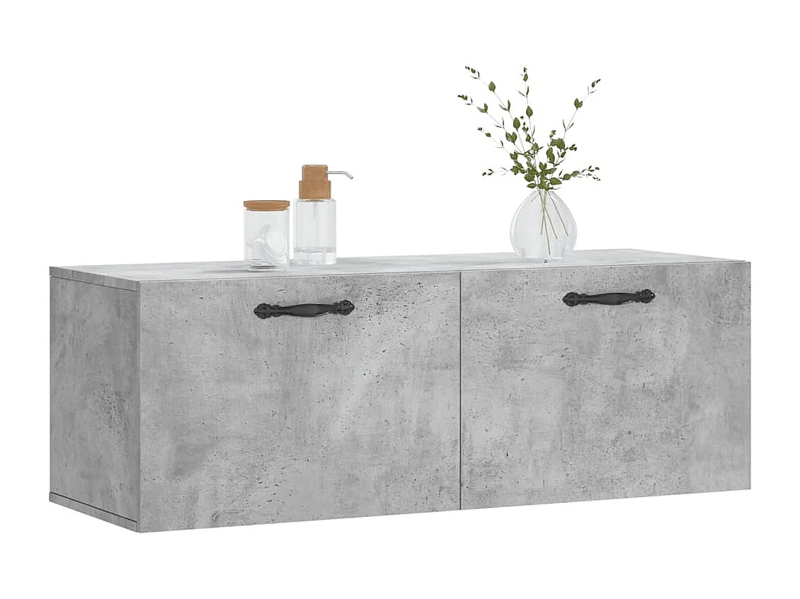 Armoire murale gris béton 100x36,5x35 bois d'ingénierie