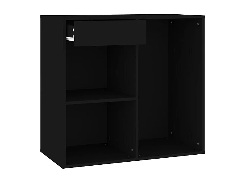 Armoire à cosmétiques noir 80x40x75 bois d'ingénierie