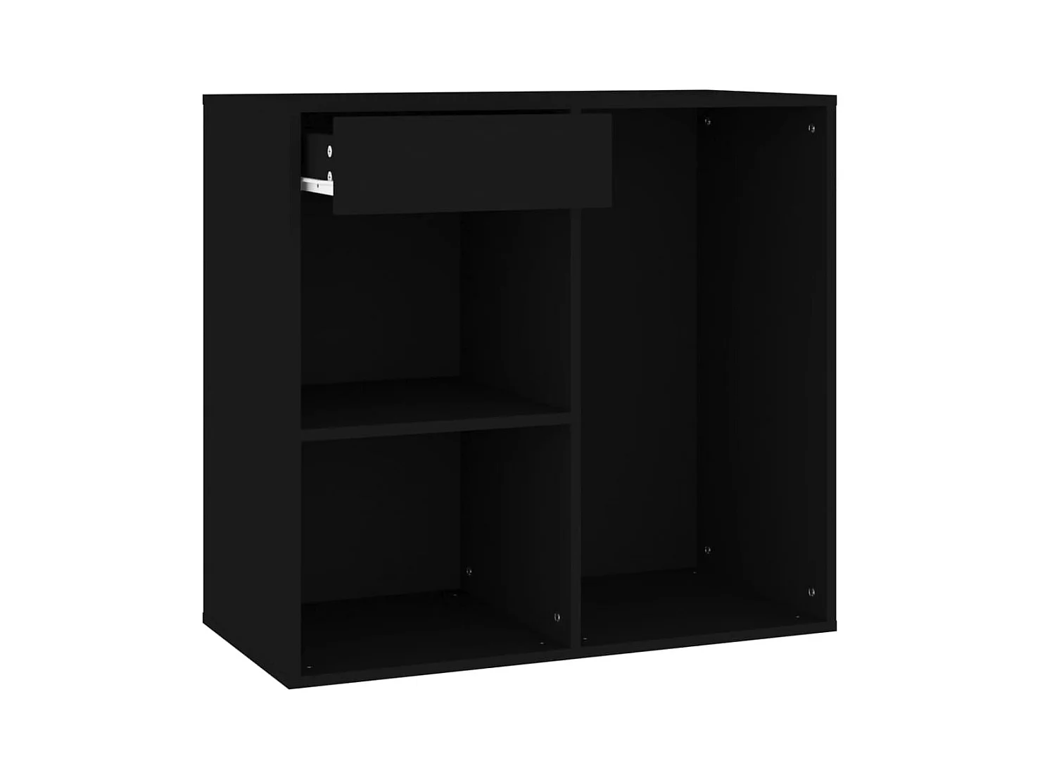 Armoire à cosmétiques noir 80x40x75 bois d'ingénierie