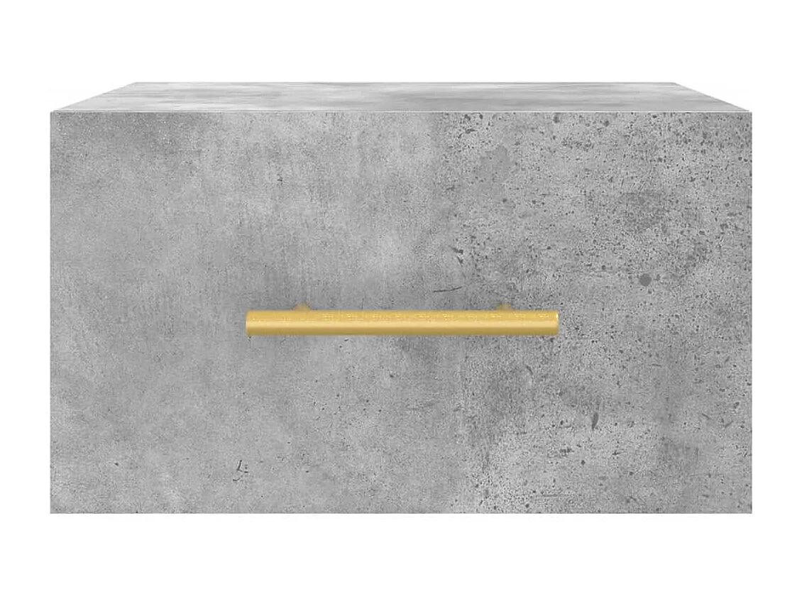 Table de chevet murale gris béton 35x35x20