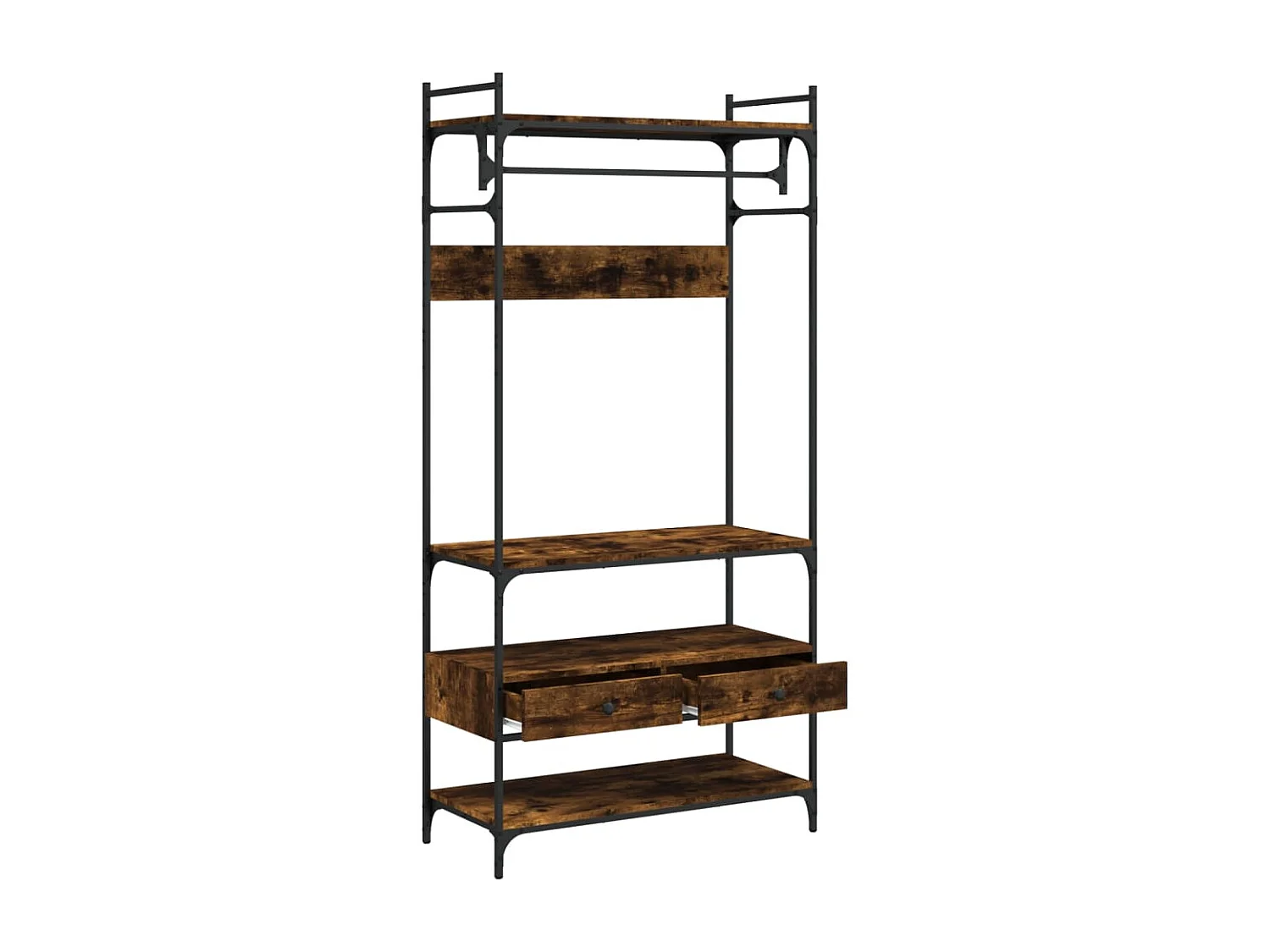 Armoire à tiroirs chêne fumé 89x39x184,5 bois d'ingénierie