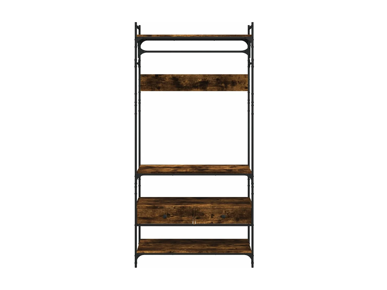 Armoire à tiroirs chêne fumé 89x39x184,5 bois d'ingénierie