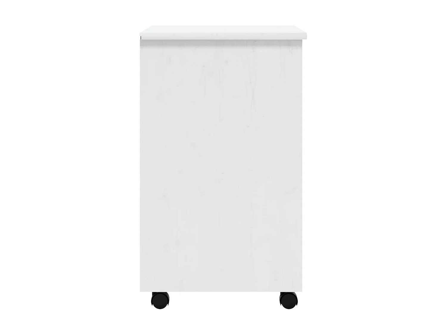 Armoire roulante avec tiroirs MOSS blanc bois de pin solide