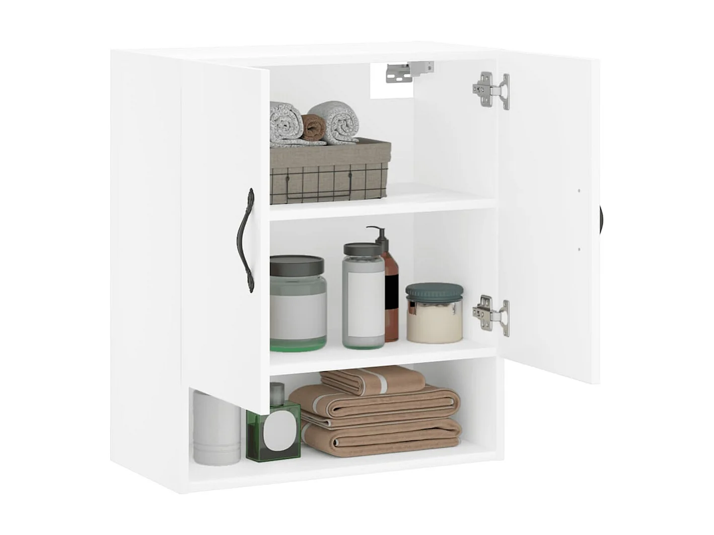 Armoire murale blanc 60x31x70 bois d'ingénierie