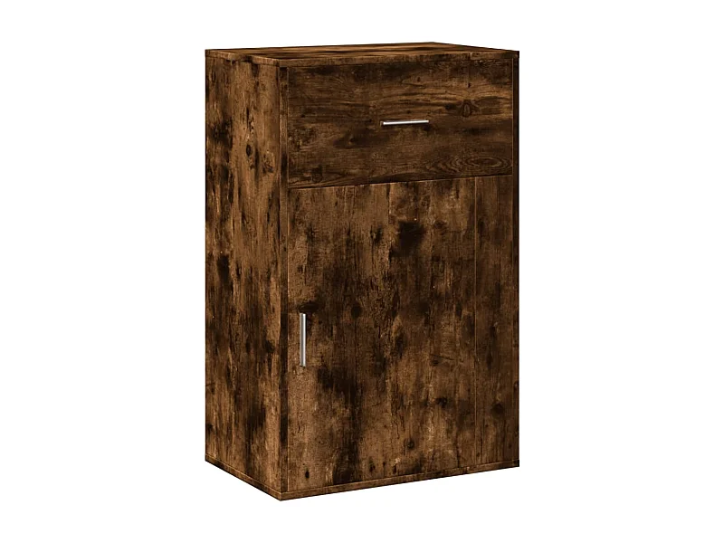Armoire de rangement chêne fumé 56,5x39x90 bois d'ingénierie