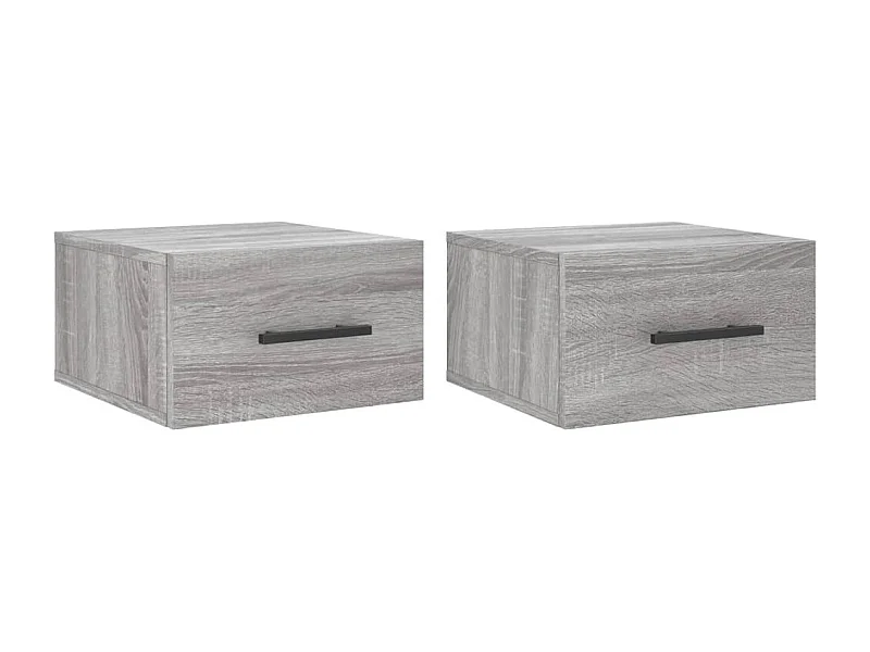 Tables de chevet murales 2 pcs sonoma gris 35x35x20