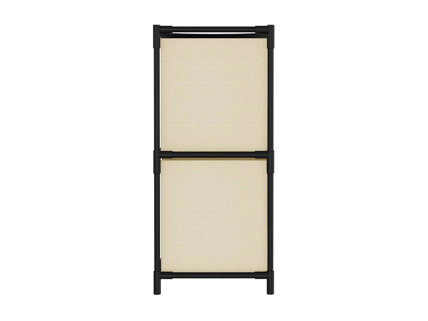 Armoire de rangement 4 paniers en tissu Crème 63x30x71 Acier