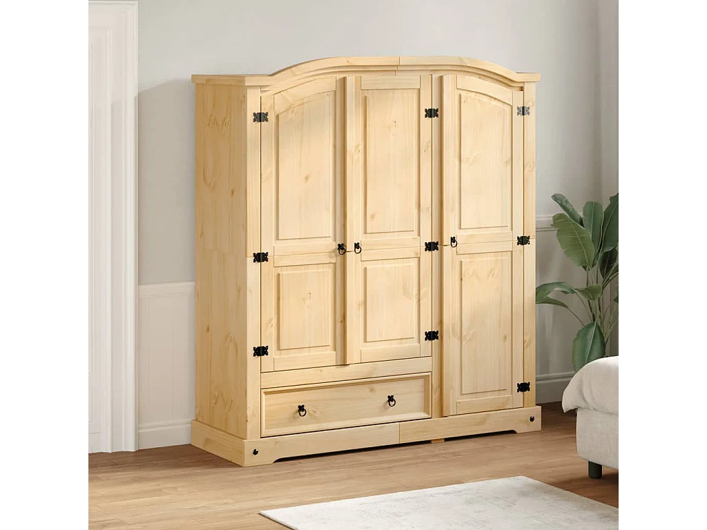 Garde-robe Corona 151,5x52x170 bois de pin massif