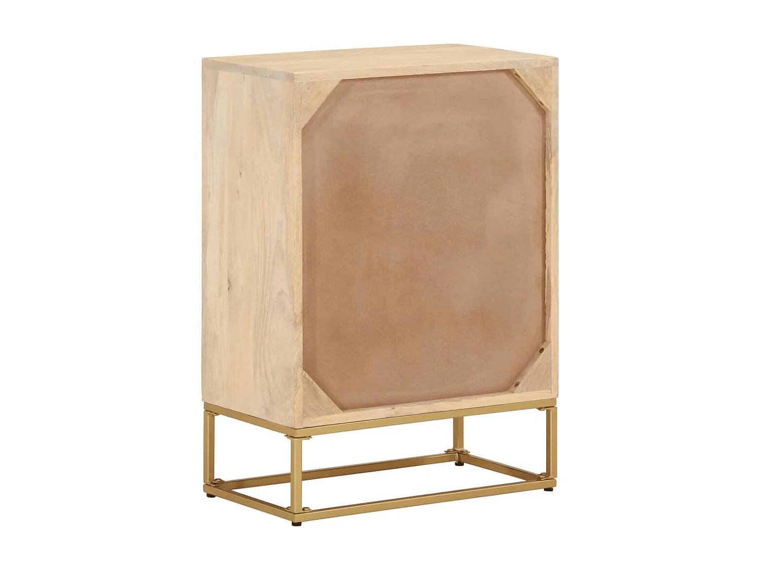 Commode 55x30x76 bois massif de manguier et fer