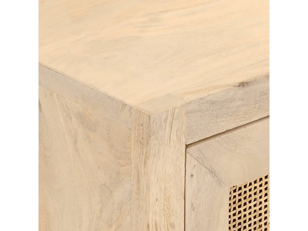 Commode 55x30x76 bois massif de manguier et fer