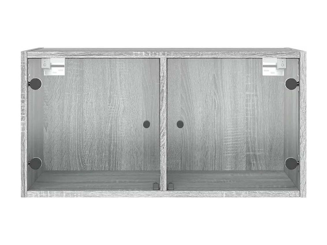 Armoires murales portes vitrées 2 pcs sonoma gris 68,5x37x35