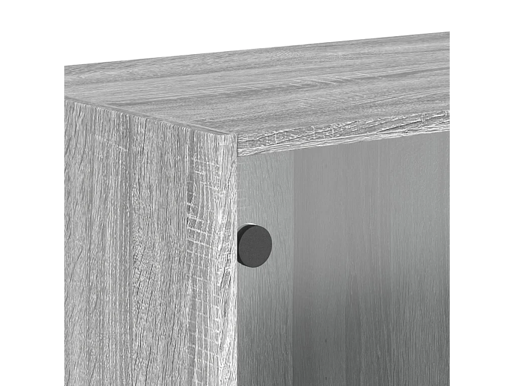 Armoires murales portes vitrées 2 pcs sonoma gris 68,5x37x35