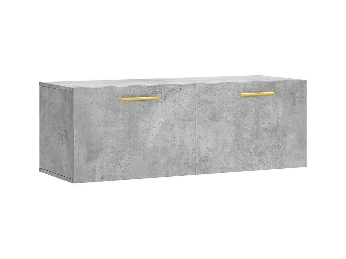 Armoire murale gris béton 100x36,5x35 bois d'ingénierie