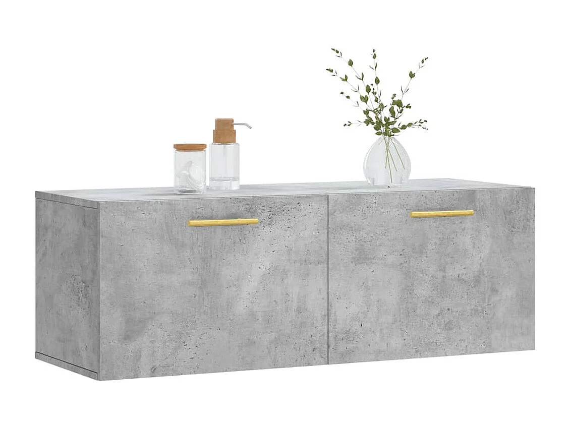 Armoire murale gris béton 100x36,5x35 bois d'ingénierie