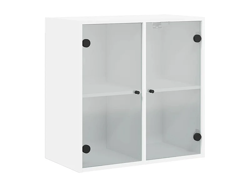 Armoire murale avec portes en verre blanc 68x37x68,5