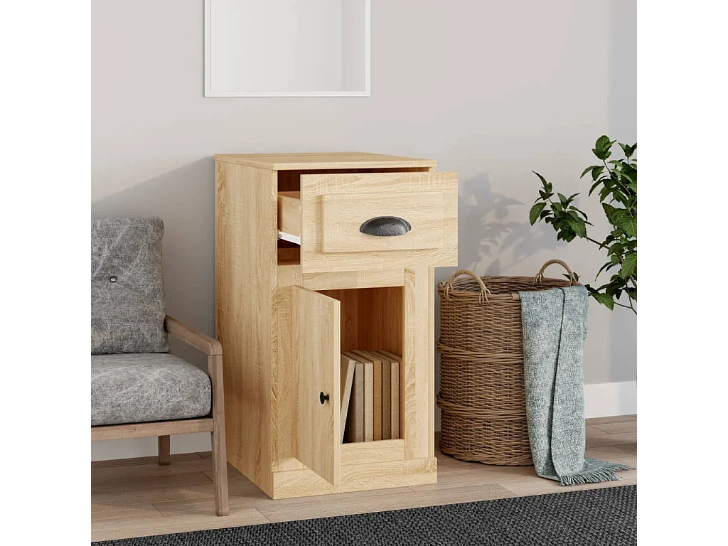 Armoire latérale avec tiroir chêne sonoma 40x50x75