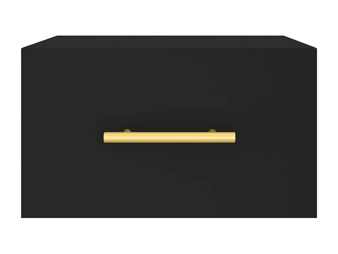 Table de chevet murale noir 35x35x20