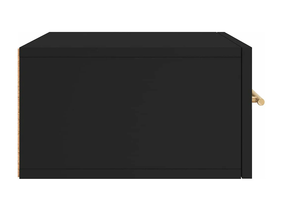 Table de chevet murale noir 35x35x20