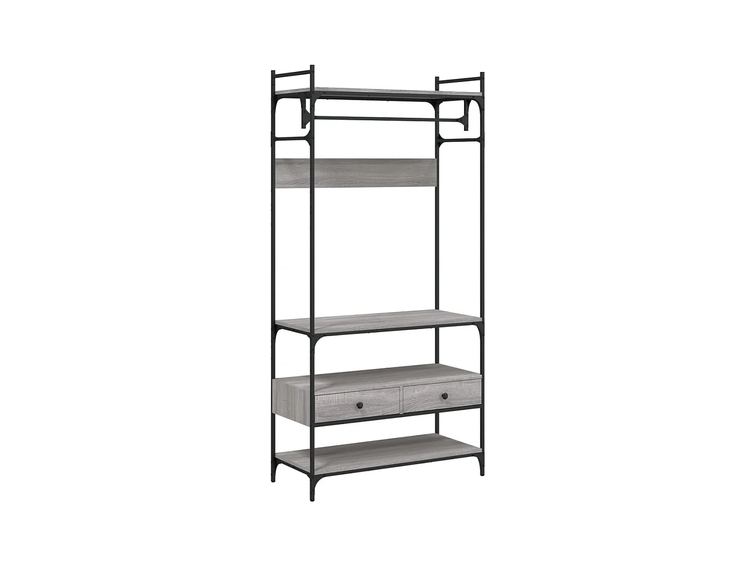 Armoire à tiroirs sonoma gris 89x39x184,5 bois d'ingénierie