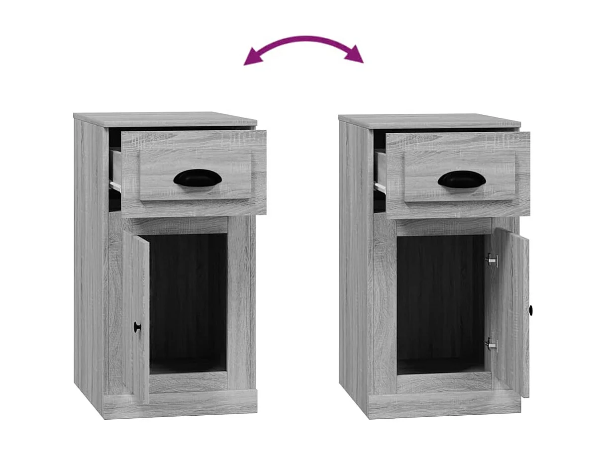 Armoire latérale avec tiroir sonoma gris 40x50x75