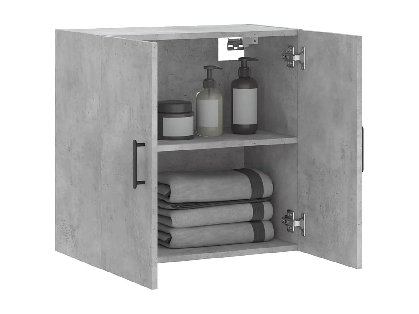 Armoire murale gris béton 60x31x60 bois d'ingénierie